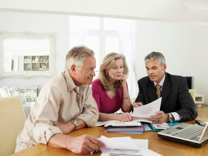 Couple having a consultation about retirement